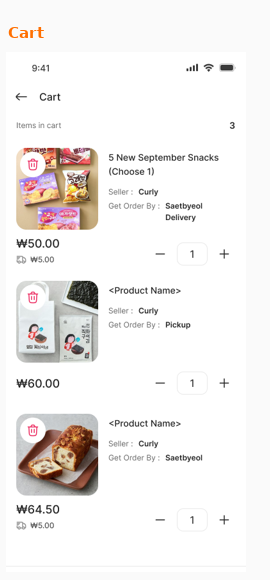 POCKET App Cart