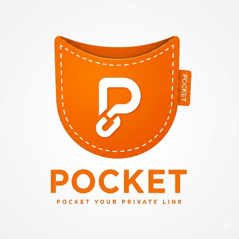 POCKET 시그니처 로고 — POCKET YOUR PRIVATE LINK